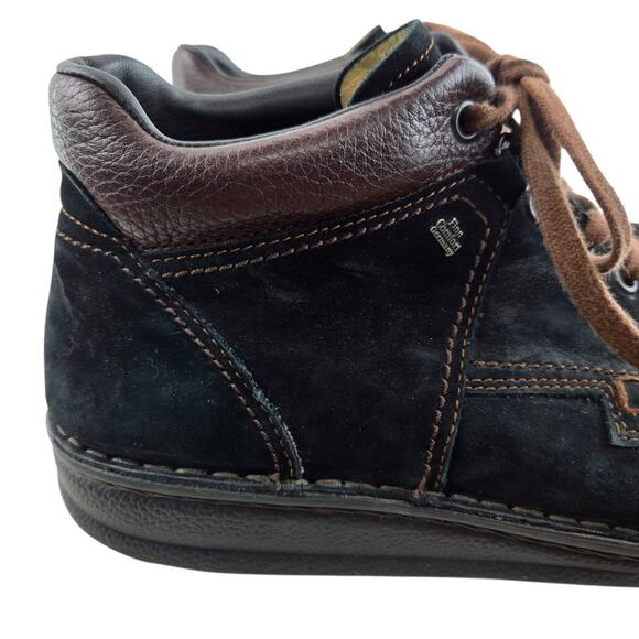 Finn Comfort Linz Ankle Boots 41 Womens 10 10.5 Mens 8 8.5 Black Nubuck Leather - Picture 2 of 13